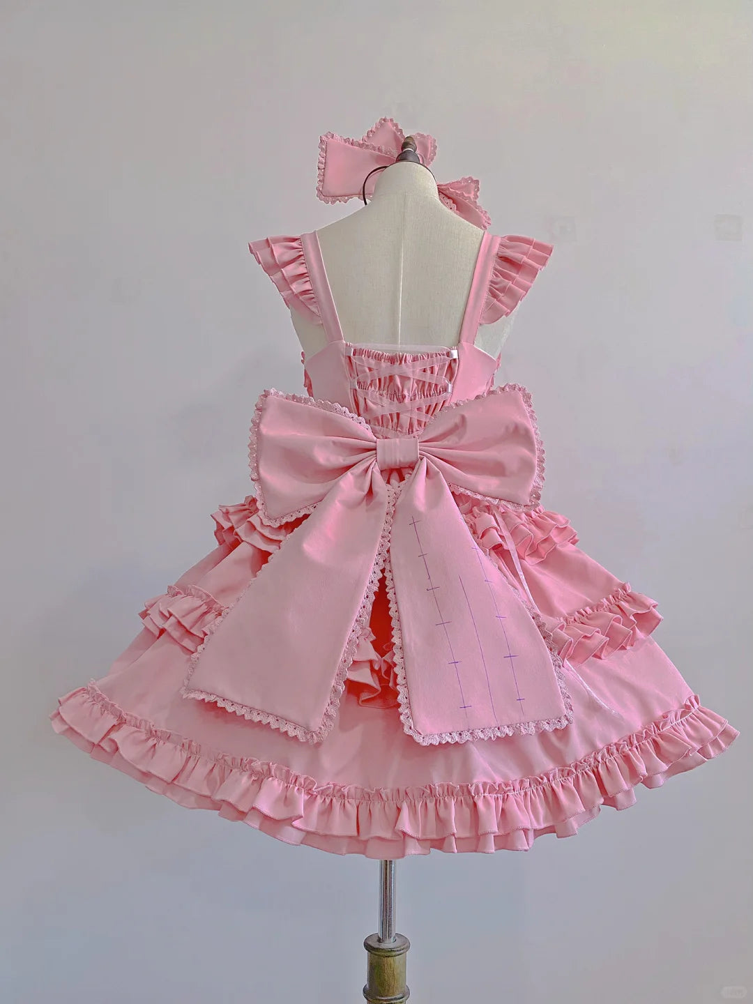Hachimicos Pink Sleeveless Gothic Lolita Dress Cosplay Costume From Hachimicos