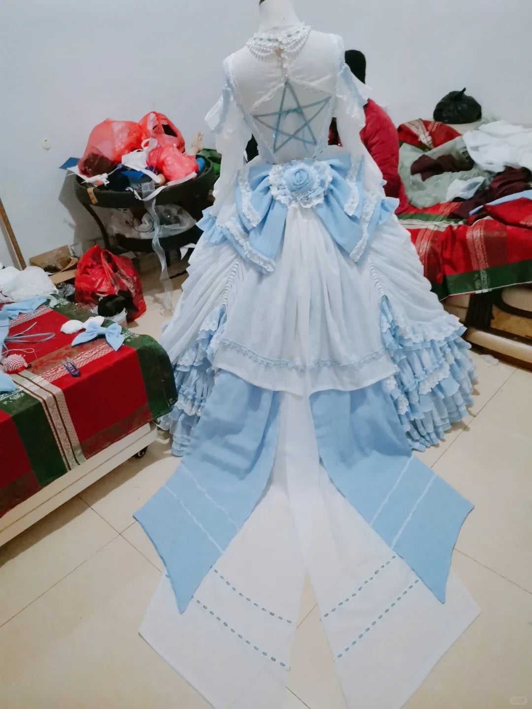 Hachimicos Blue Gothic Lolita Dress Cosplay Costume From Hachimicos